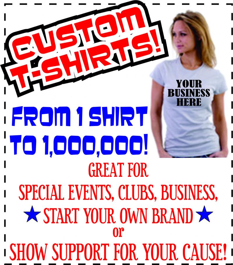 CUSTOM SHIRTS, FOR BANDS, GOLF, SPECIAL EVENTS, FAMILY REUNIONS & SPORTS TEAMS